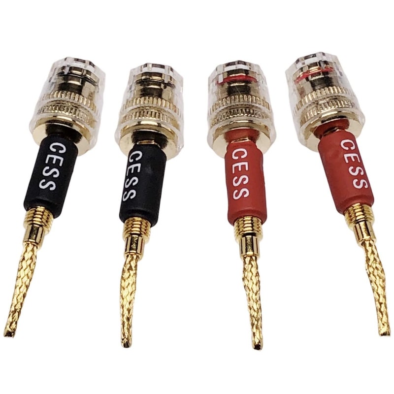 CNCESS CESS-220 Pin Banana Plug to 4mm Female Banana Jack/Speaker Wire, 4 Pack (Braided-Type to 4mm) - Image 5